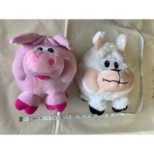 2 Peek-A-Boo Toys Pig Pink Plush Pig Stuffed Animal Baby Lamb